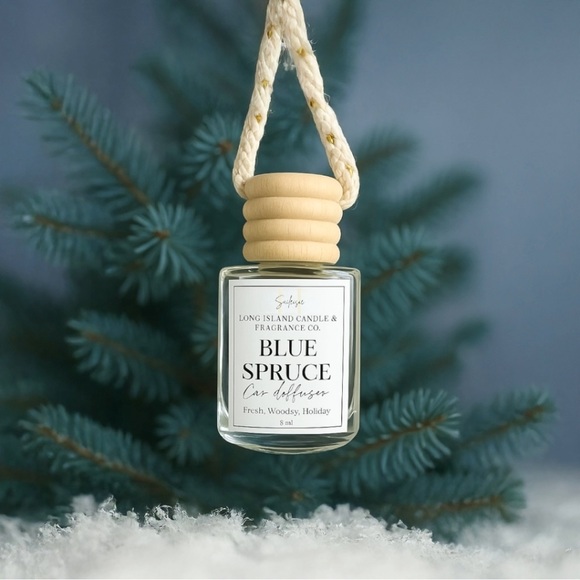Blue Spruce Hanging Car Diffuser | Fresh Woodsy Holiday Scent New - Picture 4 of 7